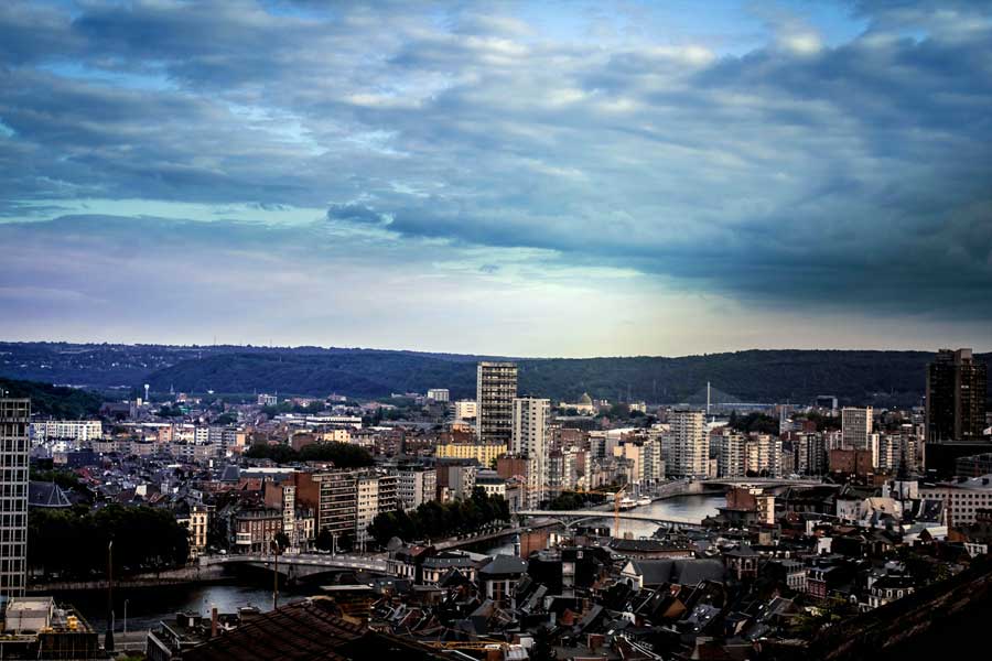zicht over de stad