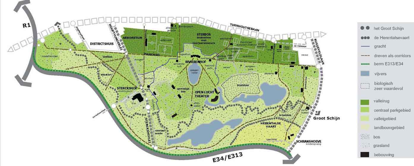 Plattegrond Rivierenhof Deurne